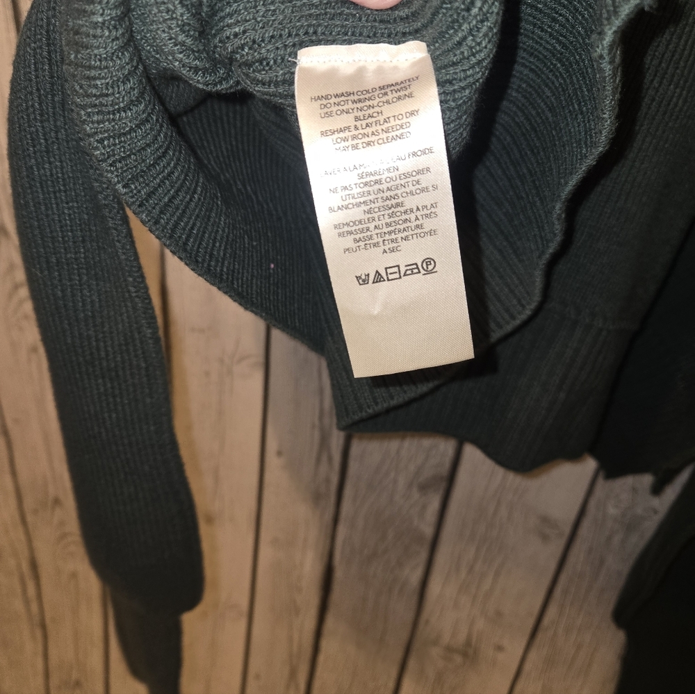 Free People Easy Street Crop Sweater Hunter Green Small - Picture 8 of 13
